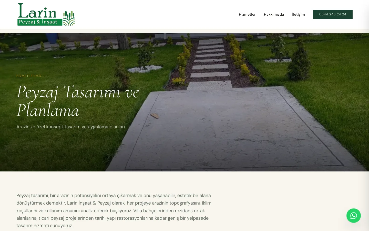 Service detail — dedicated copy and image set per service